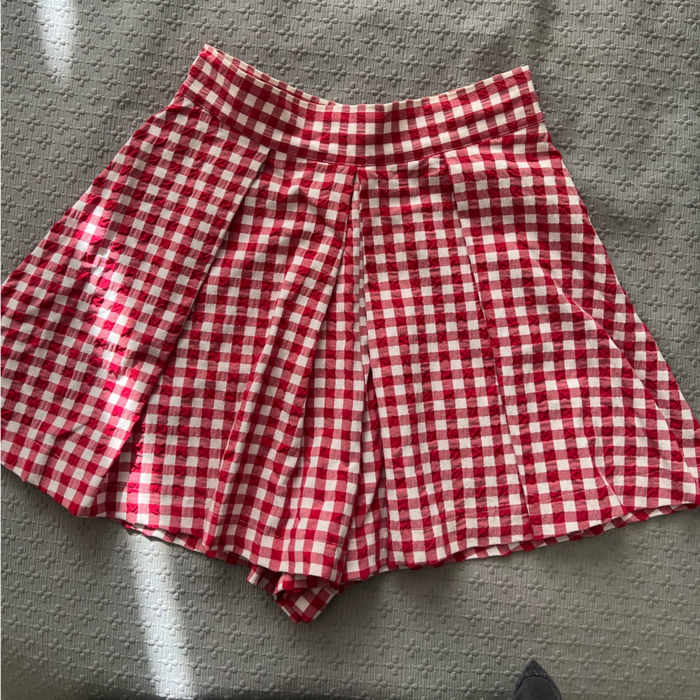 Red and white skort